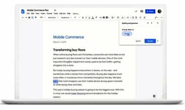 Google's G Suite Gets AI-Based Grammar Suggestions